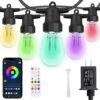 Color Changing Lights – 50 ft RGB LED Outdoor String Light Set with Remote & 16 Colors