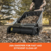 Lawn Sweeper – 26" Push Lawn Sweeper with Adjustable Height and 7 cu. ft. Collection Bag - Image 2