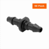 Barbed Connectors – 1/4" Drip Irrigation Fittings for Tubing, Emitters & Micro-Line Connections (50-Pack)