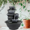 Tabletop Fountain – 11" Indoor/Outdoor Water Feature with LED Light & Quiet Pump - Image 2
