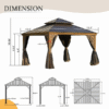 Gazebo Kits – All-in-One Outdoor Shelter Kits for Patios, Gardens & Backyard Retreats - 12' x 12' - Image 4