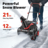 Snow Blower – 21" Single-Stage Electric Start Gas Snow Blower with 179cc Engine - Image 2