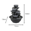 Tabletop Fountain – 11" Indoor/Outdoor Water Feature with LED Light & Quiet Pump - Image 4