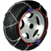 Snow Chains – Universal Fit Tire Traction Chains for Cars, SUVs & Light Trucks (Set of 2)