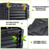 Compost Bin – 80 Gallon Outdoor Composting Container with Aeration and Latching Lid - Image 4