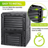 Compost Bin – 80 Gallon Outdoor Composting Container with Aeration and Latching Lid - Image 3