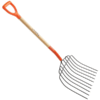 Mulch Fork – 10-Tine Heavy-Duty Pitch Fork for Mulch, Compost, and Yard Debris