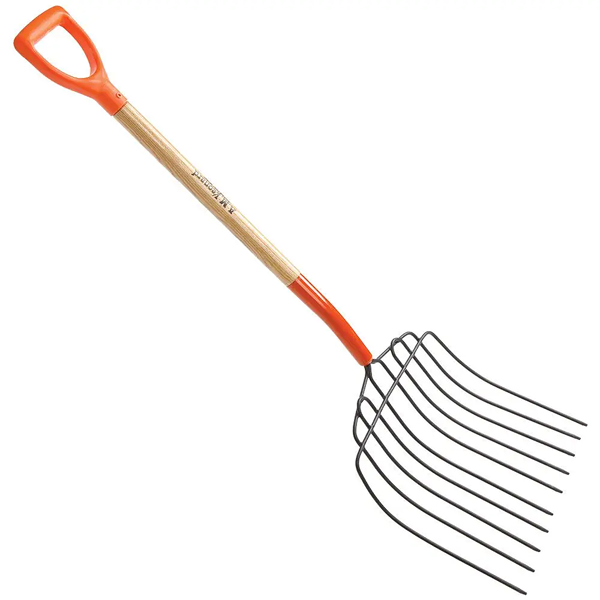 Mulch Fork – 10-Tine Heavy-Duty Pitch Fork for Mulch, Compost, and Yard Debris