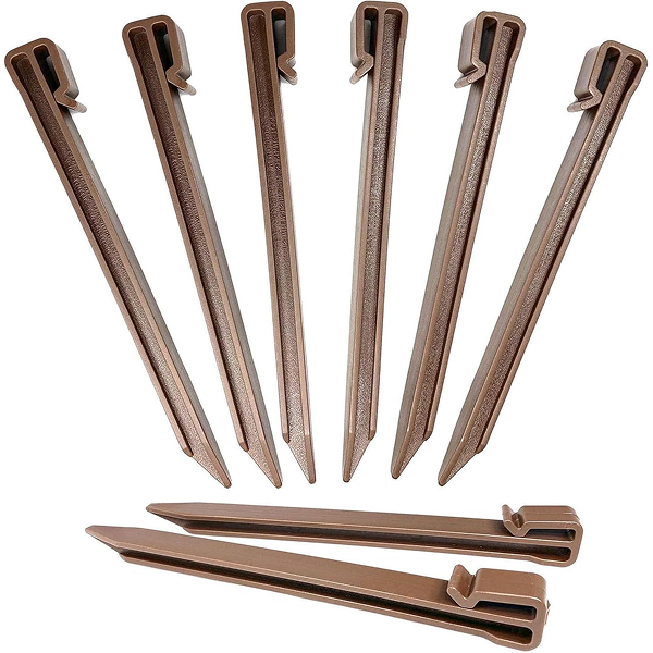Edging Spikes – 10-Inch Heavy-Duty Plastic Anchoring Stakes for Landscape Edging (20-Pack)
