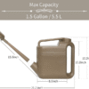 Watering Can – 1.5 Gallon Plastic Garden Watering Can with Detachable Rose Spout - Image 3